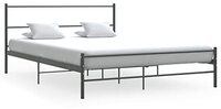 vidaXL Bedframe Metaal Grijs 140x200 cm Frame Bed Slaapmeubel Ledikant Bedden