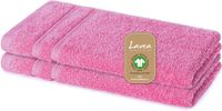 Lavea® 2 serviettes d'invité 30x50 cm corail