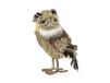 Hortus Uil polyester l17b10h19 cm bruin