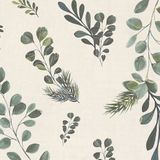 A.S. Création Anna D'Andrea Vliesbehang Natuurprint Bladeren 1005 x 53 cm Creme Groen Grijs