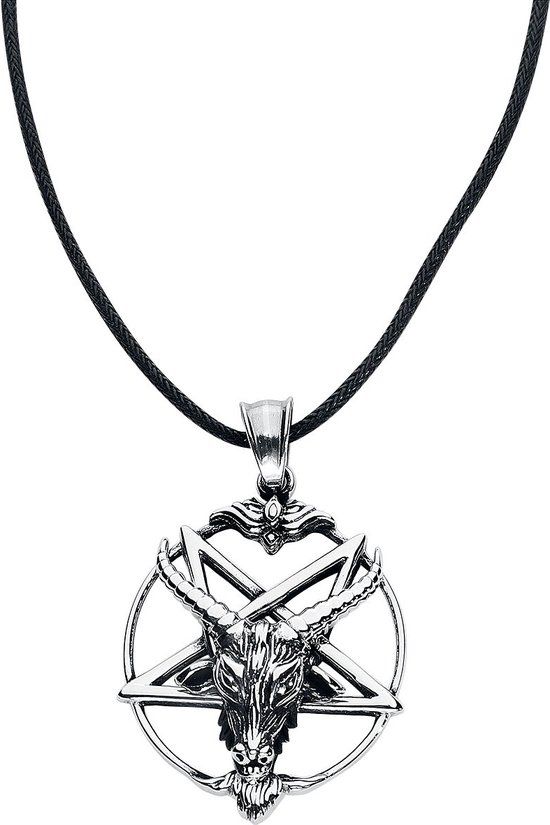 etNox hard and heavy etNox Goat Pentagram Unisex Halsketting - zilverkleurig