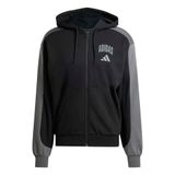adidas Fleece met rits, Zwart/Grijs-zes, L