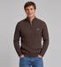 Gant Pull en tricot torsadé marron chiné