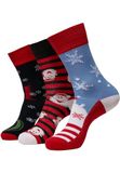 Urban Classics Santa Ho Christmas 3-pack Sokken - 43/46 - Multicolours