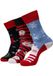 Urban Classics Santa Ho Christmas 3-pack Sokken - 43/46 - Multicolours