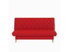 Clic clac convertible avec coffre intégré tissu pearl rouge 130x190