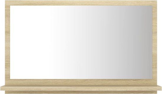 vidaXL Badkamerspiegel 60x10,5x37 cm bewerkt hout sonoma eikenkleurig