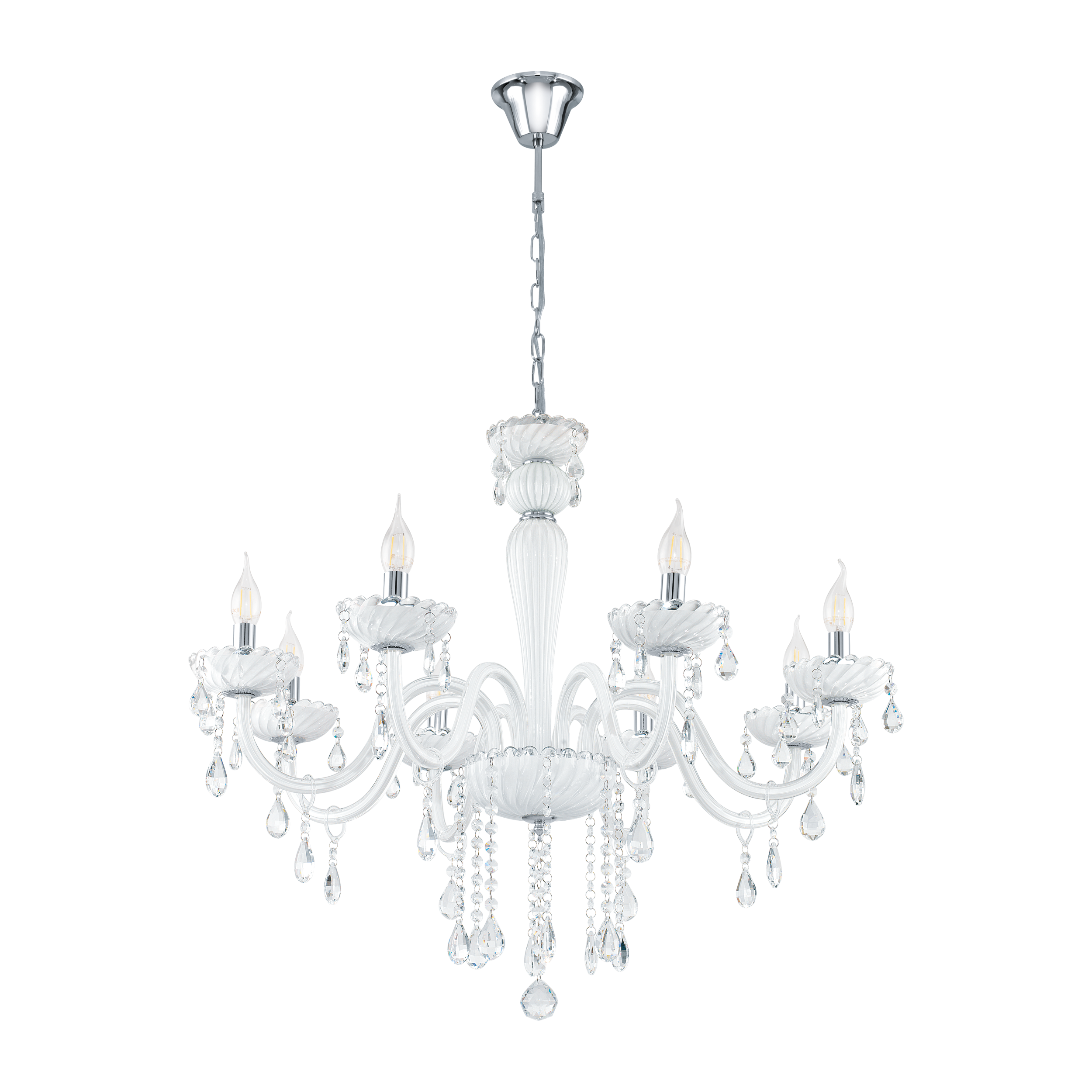 EGLO Carpento Hanglamp - Grijs - E14 - 130cm