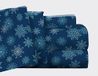 Pointehaven Flanellen Diepe Zakset met Oversized Plat Lak, Vol, Sneeuwvlokken Navy