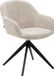 Kick Collection KICK® MATT Draaibare Eetkamerstoel – 360° Auto-Return – Met Armleuningen – Textuurstof – Champagne