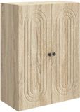 vidaXL Wandkast Sonoma Eiken 66 x 34,5 x 90 cm Bewerkt hout