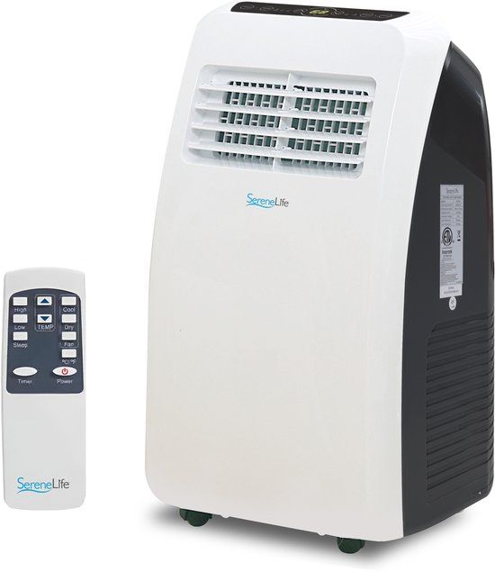 SereneLife Mobiele Airco - 7.000 BTU Draagbare 3-in-1 Airconditioner met Ingebouwde Ontvochtigerfunctie - Afstandsbediening en Compleet Raammontage Uitlaatkit