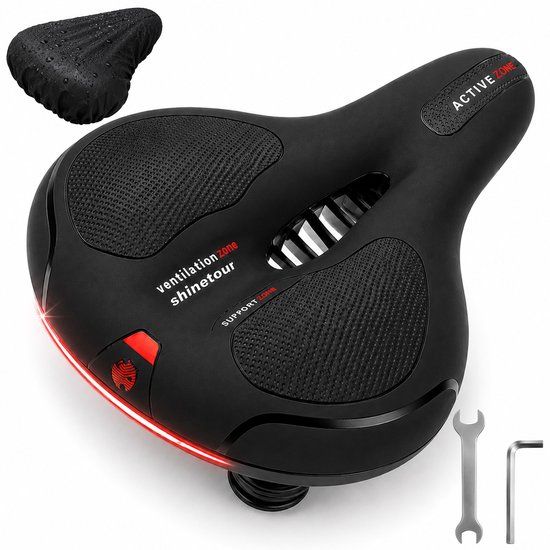 Brixy Ergonomisch Fietszadel - Zwart