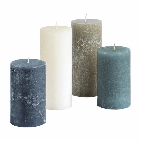 LOBERON Kaars set van 4 Berekua bont