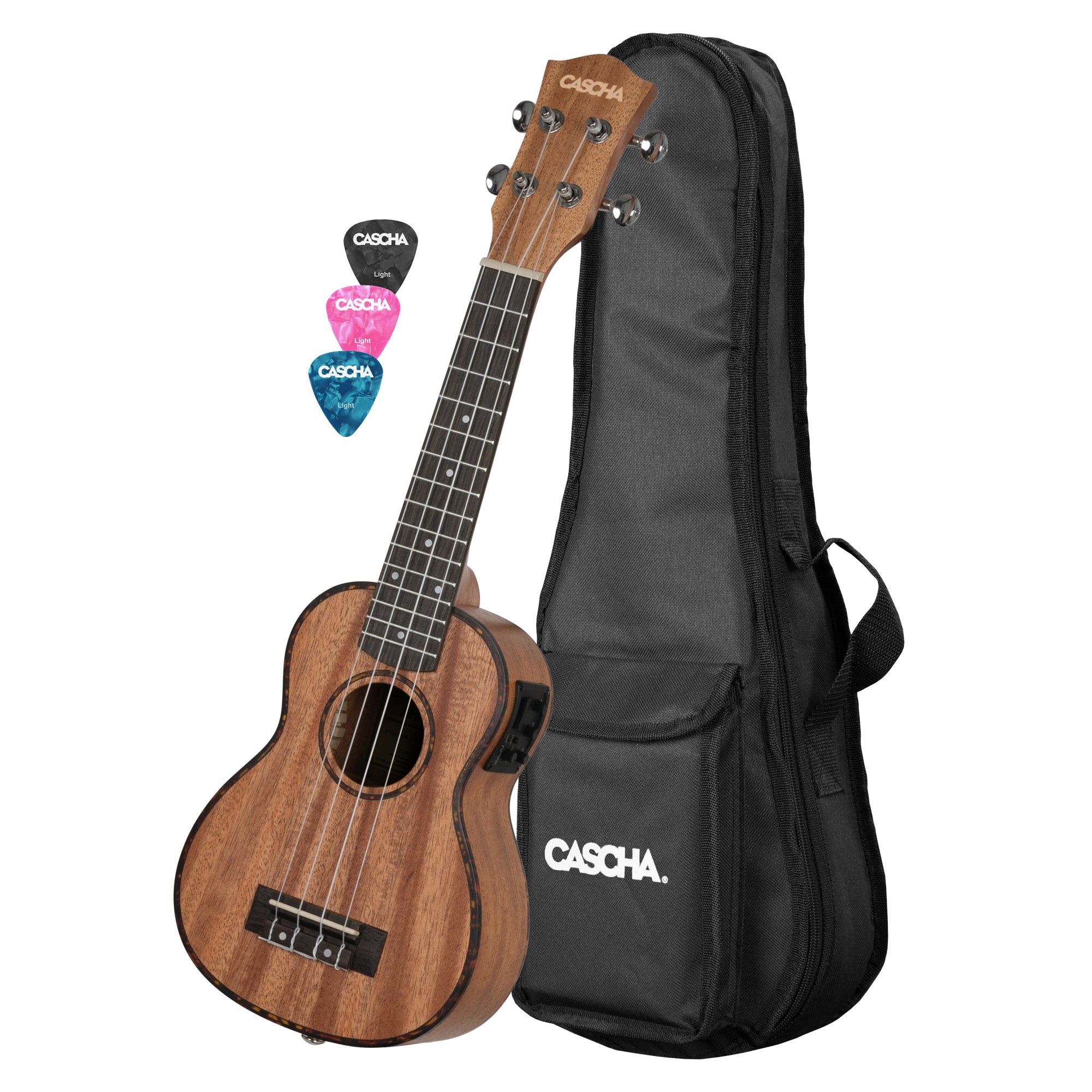 Cascha HH 2026EL Sopraan Ukelele Mahonie Linkshandig