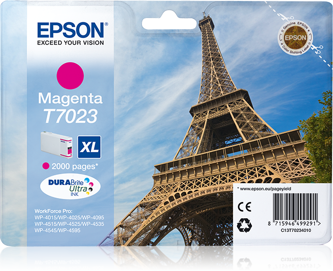 Epson Eiffel Tower Ink Cartridge XL Magenta 2k single pack / magenta