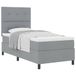 vidaXL Boxspring bed met hoofdeinde Lichtgrijs 90 x 190 cm Stof