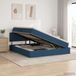 vidaXL Opbergbed met matras en hoofdeinde Blauw 180 x 200 cm fluweel