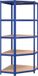 vidaXL Hoekrek - 5-laags - staal - en - bewerkt - hout - blauw