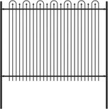 vidaXL Spike Boog Hek DRONTEN 200 x 200 cm Gepoedercoat staal Zwart