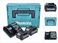 Makita Kit d'alimentation (191V07-0): 2x BL 4020 batteries, 40 V max., 2,0 Ah XGT + chargeur DC 40 RA + boîte de rangement Makpac
