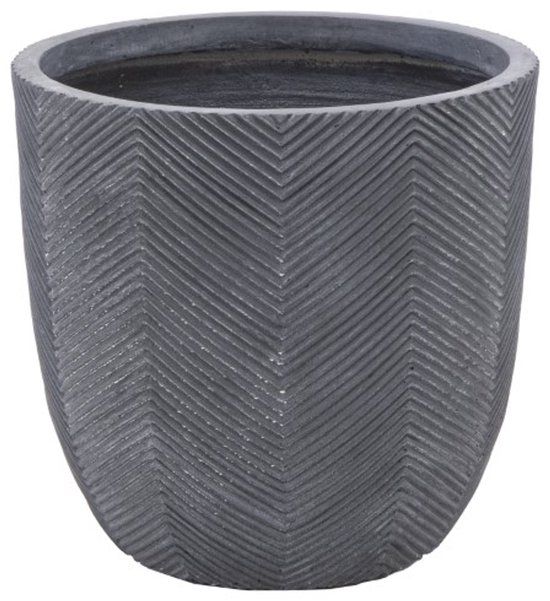 Merkloos Mcollections Iowa Egg Pot Graphite D32H31 Bloempot