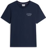 Tommy Hilfiger Heren T-shirt Korte Mouw Katoen Maat S Donkerblauw/Rood/Wit