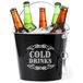 Bellatio design IJsemmer - cold drinks - bierkoeler - wijnkoeler - 6L - zwart - drankkoeler met flesopener