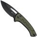 SENCUT Squiggy S24082A-2 Black Coating, Black/Green G10, zakmes
