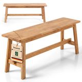 bomoe Houten Bank 120 cm Eiken Massief FSC® Geolied Zitbank Hout voor Hal Gang Keuken Eetkamer Badkamer Bank tot 250 kg – Bamberg 120x29x45 cm