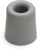 Merkloos Deurstopper - grijs - rubber - 4,8x3,7 cm - RVS - deurbuffer