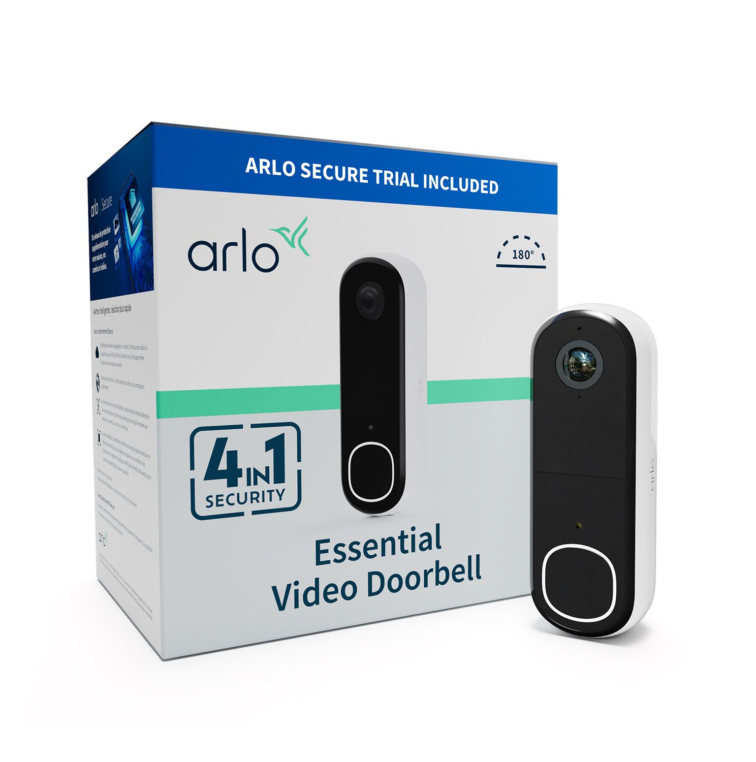 Arlo Essential Video Doorbell - HD - Wireless - White