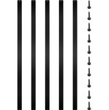 Latios Balusters pour balustrade et rampe d'escalier - Set de 76 barreaux - Alliage d'aluminium - Noir - Mat
