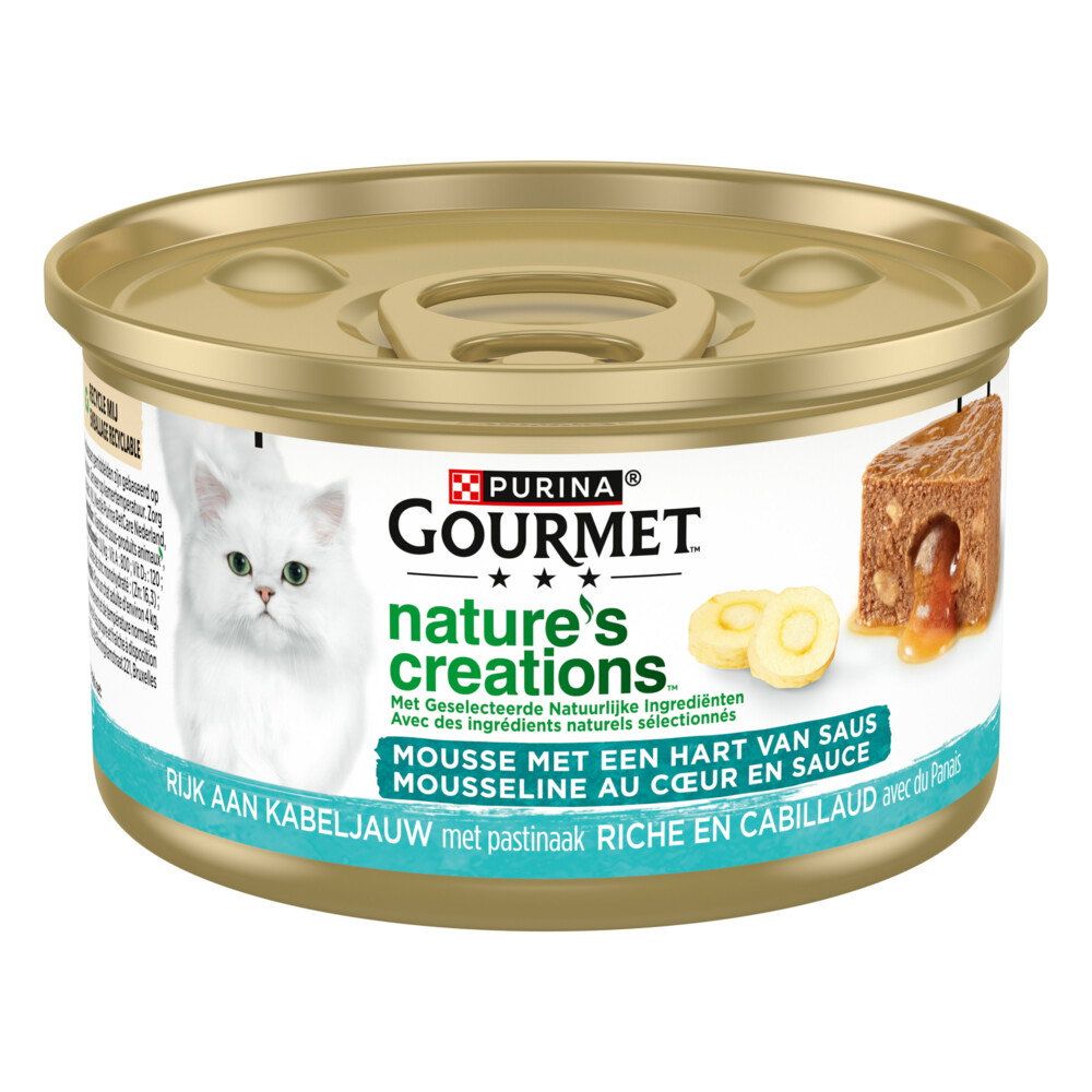 Gourmet Blik mousse met saus kabeljauw 85gr Gourmet