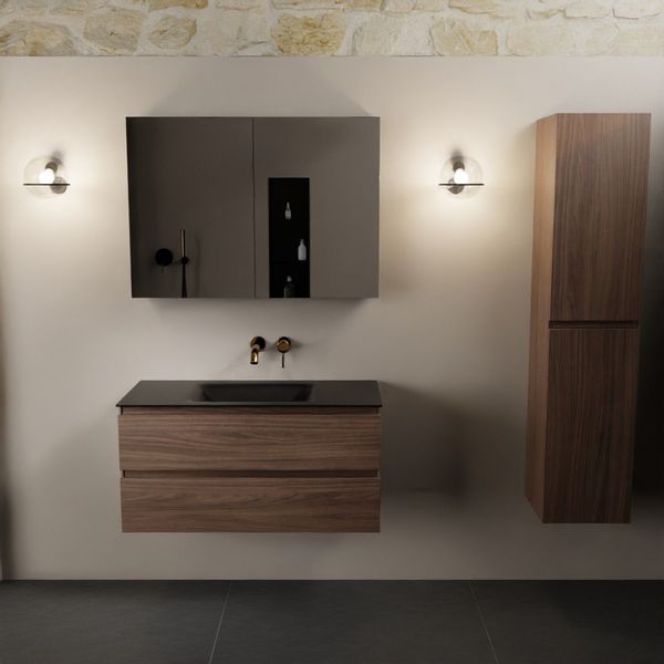 Mondiaz Aivy badmeubelset - 100x45x50cm - Melamine Mocha