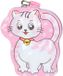 Concorde Spaarpot blik kat / poes - roze - 11 x 6 x 12 cm - met deksel en slot