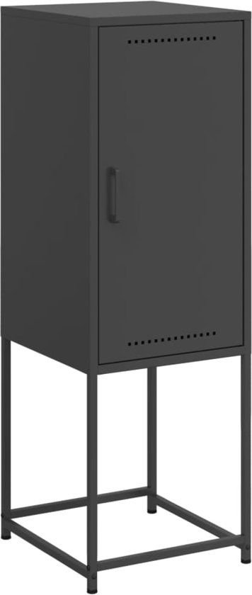 vidaXL Hoge kast 36x39x107 cm staal zwart