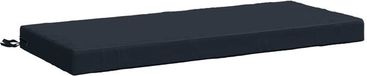 vidaXL Coussin de banc SOEST 100% Polyester Bleu foncé 120 x 50 x 8 cm