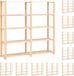 vidaXL Stellingkast berging 5-laags 10 stuks 170x38x170 cm Grenenhout Beige