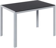 Happiq Tuintafel Valora - Rechthoekige Aluminium Eettafel Buiten - 110x70x73 cm - Zwart