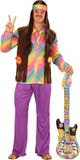 W WIDMANN MILANO Party Fashion - Veelkleurig pastel hippie kostuum voor mannen - S - Polyester
