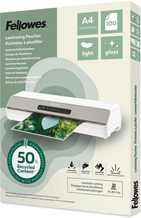 Fellowes 100142987 laminatorzak 100 stuk(s)