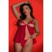 Daring Babydoll met string rood