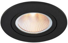 Royal Plaza Luuk inb.spot rond 82mm 5,5W 2200-2800K + lampje zwart