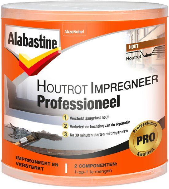 Alabastine Houtrot Impregneer Professioneel 120ml - Voor binnen & buiten - Overschilderbaar - Hout