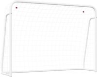 vidaXL Voetbaldoel met net 214x75x152 cm staal en polyester wit