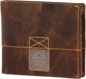 CHIEMSEE Leren Portemonnee Kuba Flap Wallet Cognac Bruine