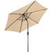 Angel Living Tuinparasol 250 cm met Zwengel Kantelmechanisme, Parasol voor Tuin, Terras, Patio, Balkon, Zonnescherm UV 50+