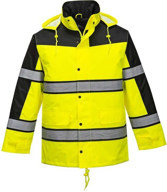 Portwest S462 Verkeersjack Geel/Zwart met reflectiestrepen