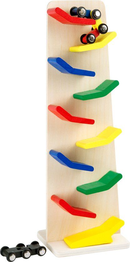 Small Foot Houten Zigzag Autobaan Toren - 4dlg.